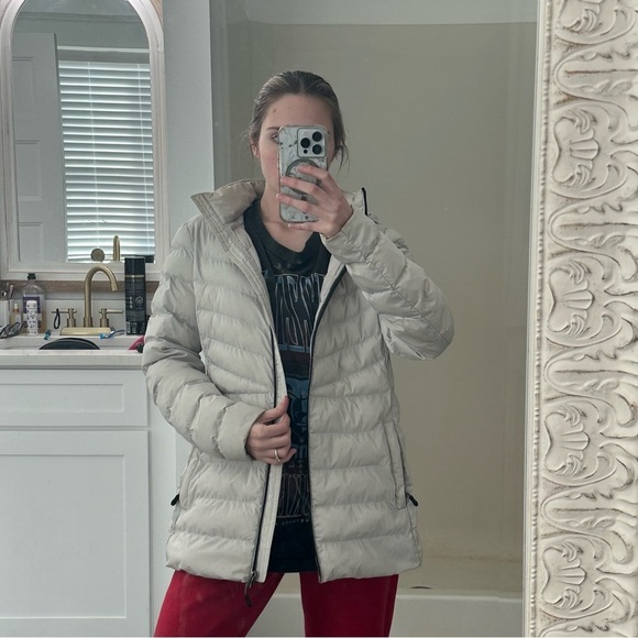 32 degrees heat insulated gray/cream puffer jacket coat - Picture 1 of 9